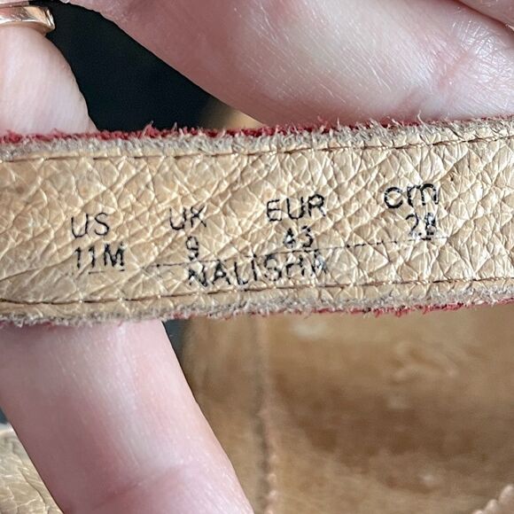 Naya Nalisha Women's Sandals Platform Wedge Cork Red Leather Size 11 - Picture 7 of 8